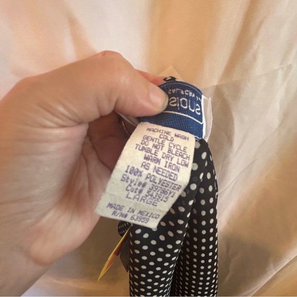 NWT Impressions Reversible Floral & Polka Dot Dress Size L Y2K Grunge - Picture 7 of 9